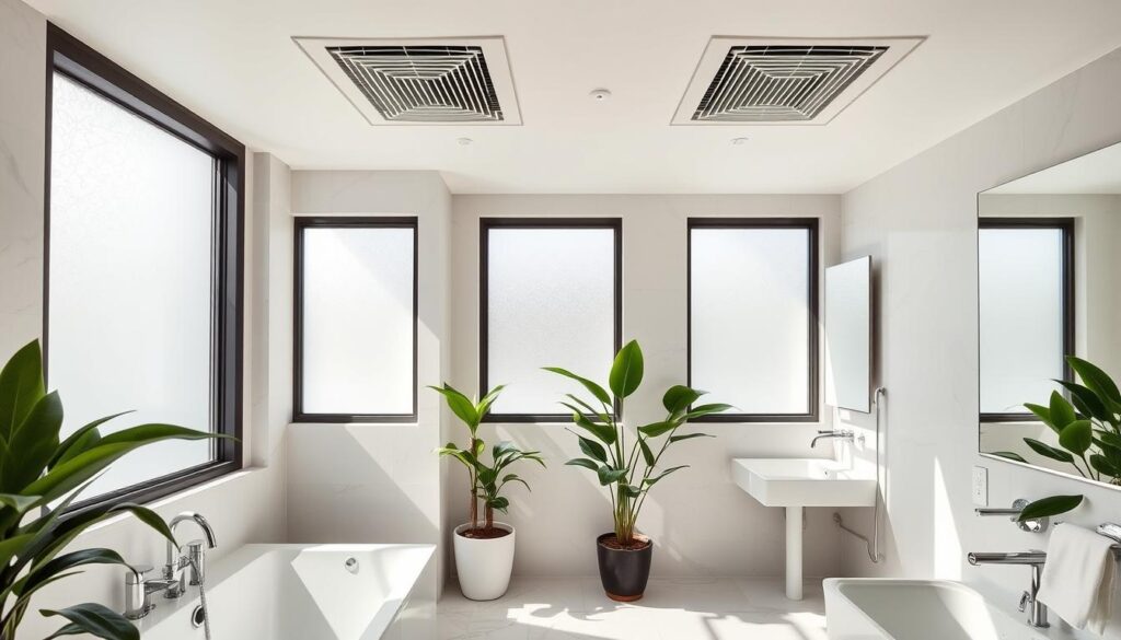 iluminação no banheiro e ventilação iluminação no banheiro e ventilação