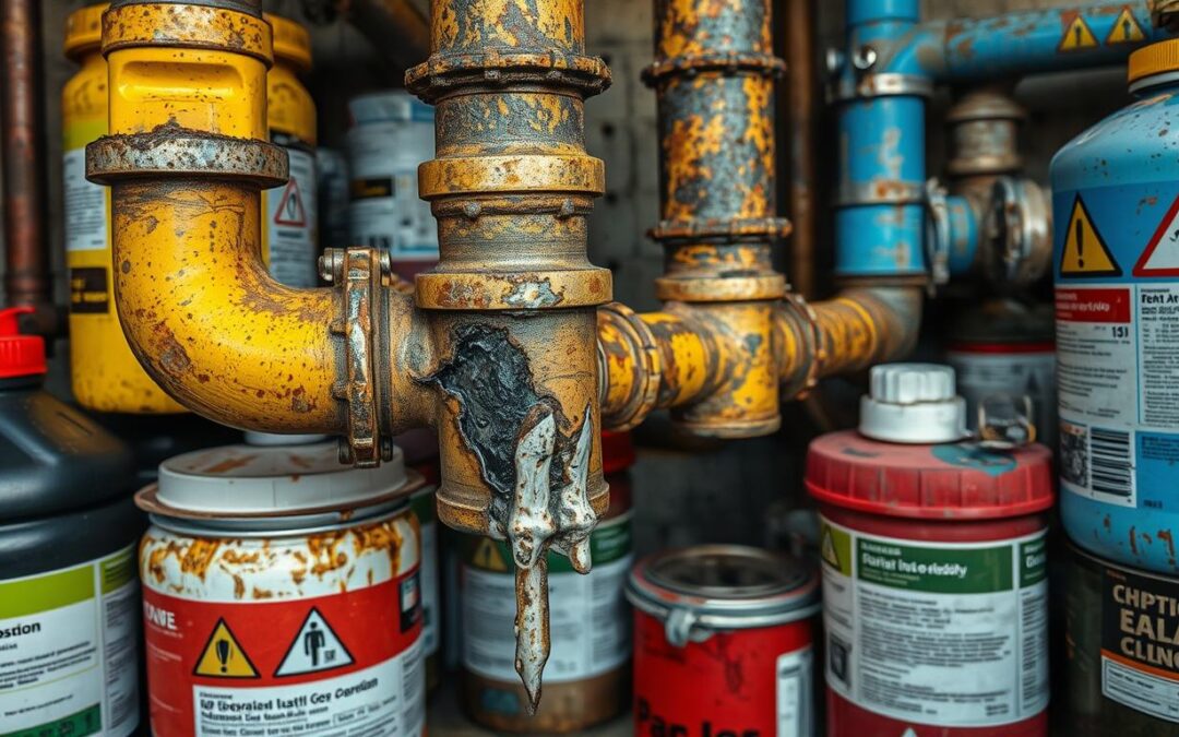 A relação entre uso de produtos químicos e danos às tubulações